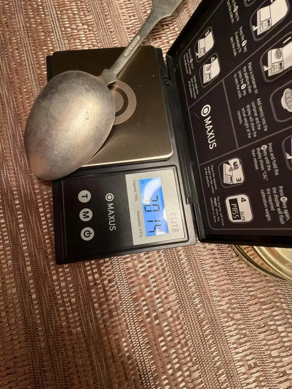 Vintage Brazil Silver Monogrammed Teaspoon